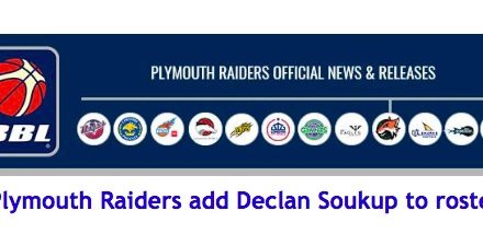Plymouth Raiders add Declan Soukup to roster