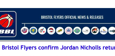 Bristol Flyers confirm Jordan Nicholls return