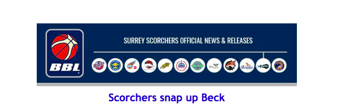 Scorchers snap up Beck