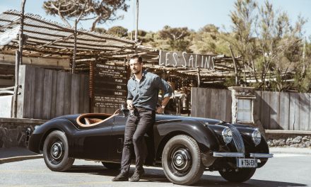 JAGUAR CLASSIC CREATES TAILOR-MADE XK120 FOR MALE MODEL DAVID GANDY