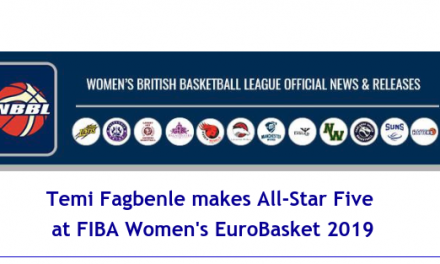 Women’s British Basketball League: Temi Fagbenle makes All-Star Five at FIBA Women’s EuroBasket 2019