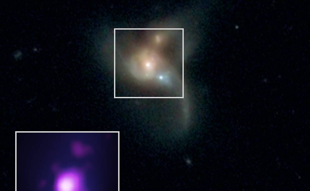 Found: Three Black Holes On Collision Course