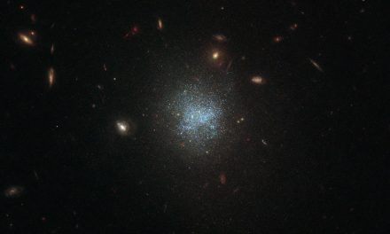 Hubble Glimpses Faint Galaxy