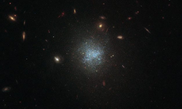 Hubble Glimpses Faint Galaxy