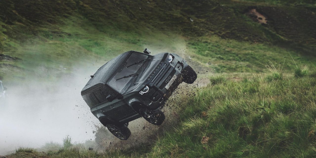 NEW LAND ROVER DEFENDER. IT DOES ALL ITS OWN STUNTS