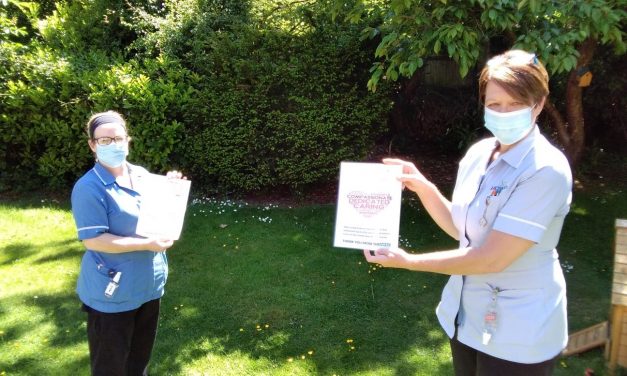 Droitwich care home receives messages of support from NHS