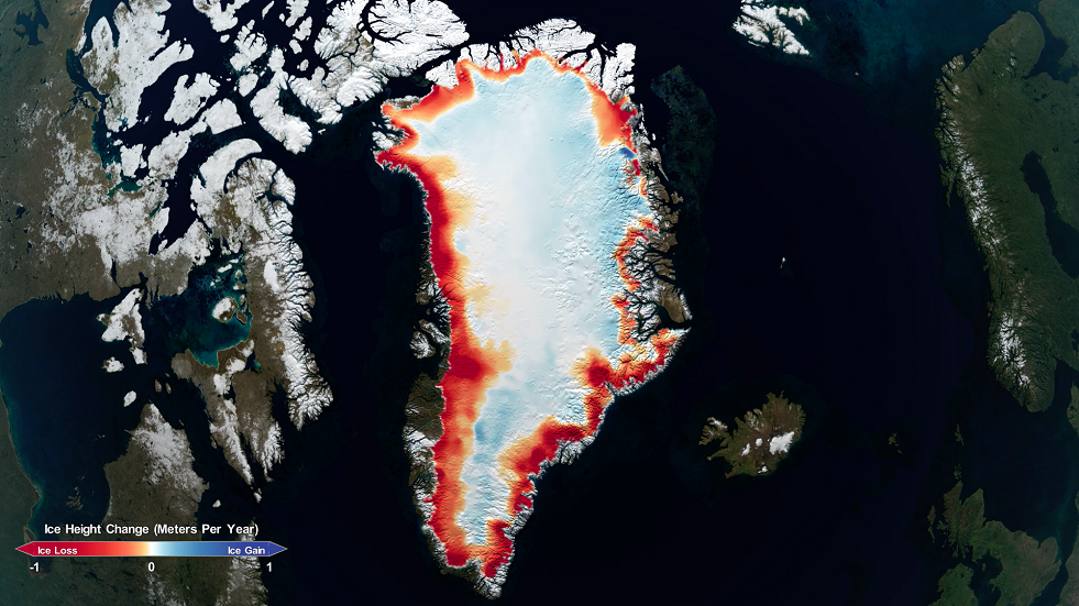 NASA Space Laser Missions Map 16 Years of Ice Sheet Loss