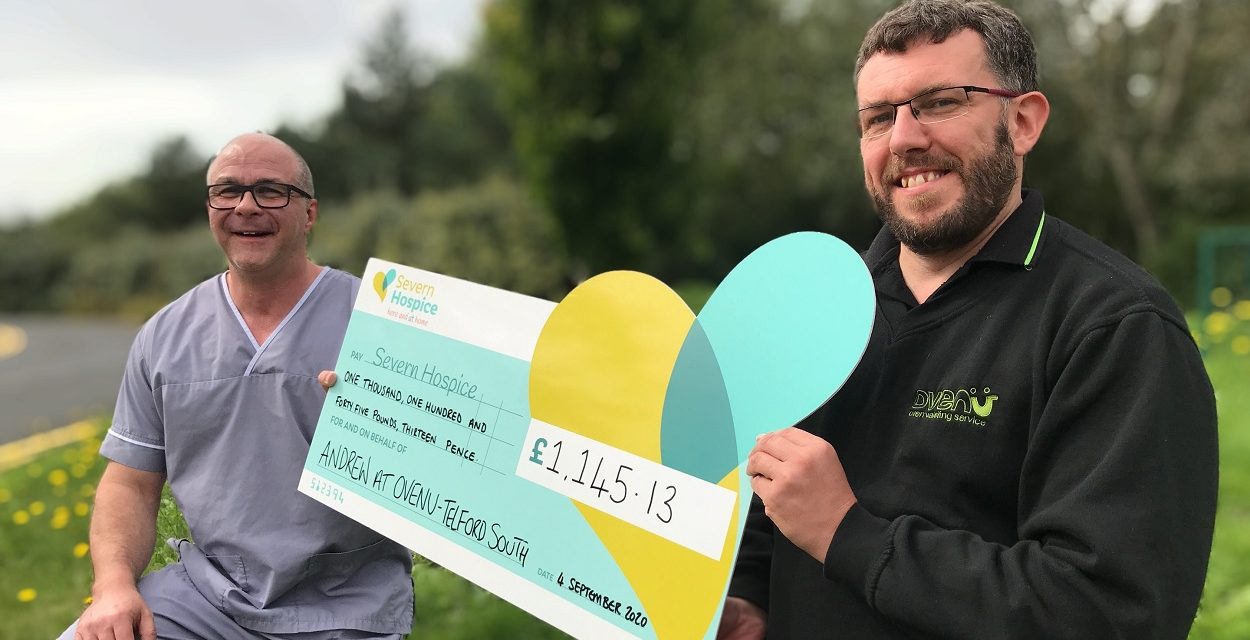 Shropshire businessman’s profit pledge earns £1,145 for Severn Hospice