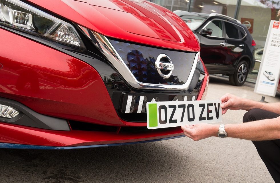 NISSAN DEALERS PREPARING FOR INTRODUCTION OF GREEN NUMBERPLATES FOR EVs