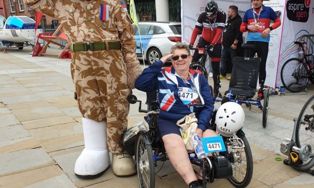 Worcestershire veteran gets on her bike to raise vital funds for Help for Heroes