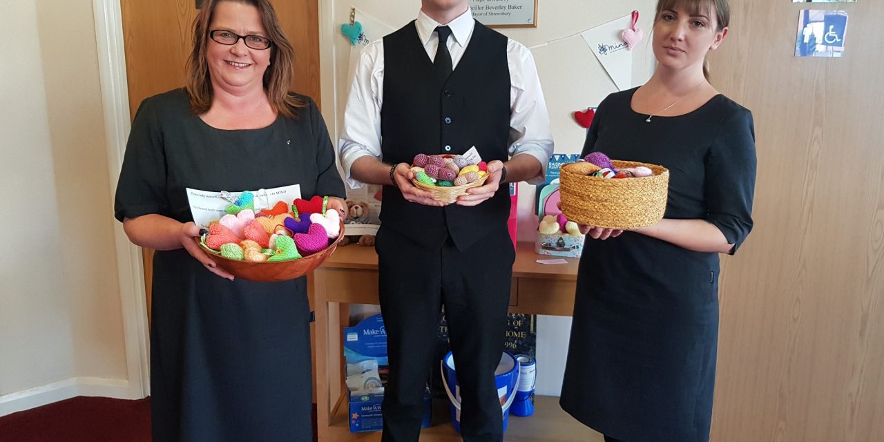 Shrewsbury Co-op Funeralcare colleagues knit hearts to comfort bereaved families