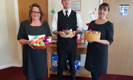 Shrewsbury Co-op Funeralcare colleagues knit hearts to comfort bereaved families