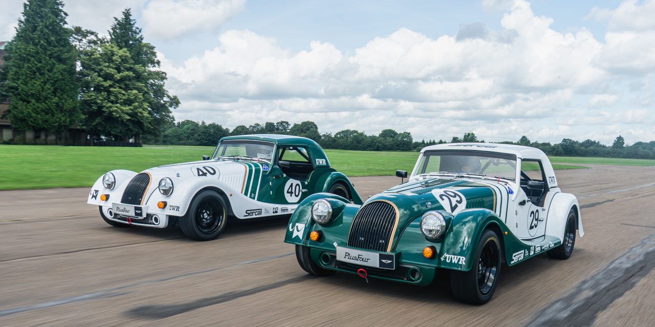 Morgan Plus Four race cars hit the track