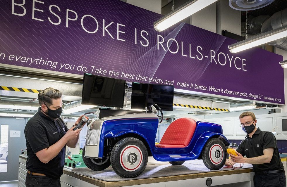 Unique Rolls-Royce motor car receives special treatment at home of Rolls-Royce