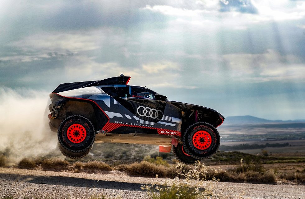 Audi RS Q e-tron being put through its paces under the Spanish sun
