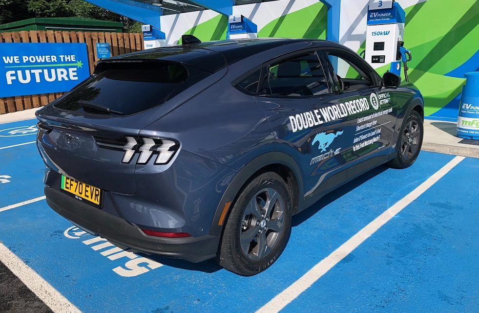 All-electric Ford Mustang Mach-E takes two more charging titles to become triple Guinness World Records holder