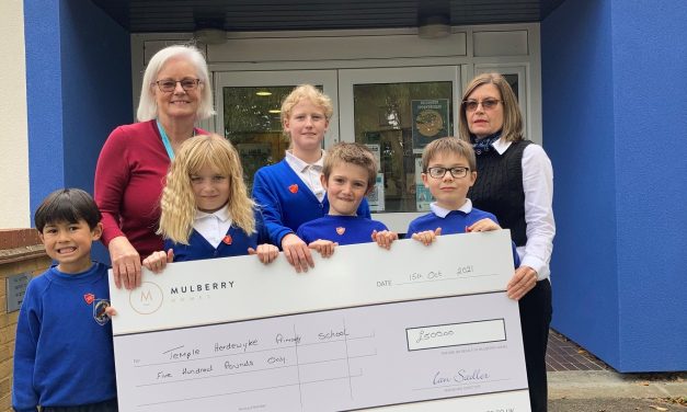 Housebuilder’s donation helps to improve primary school playground in Temple Herdewyke