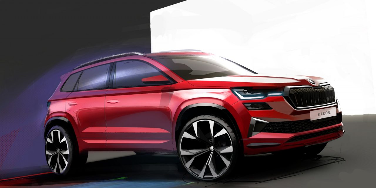 First sketches preview the updated ŠKODA Karoq