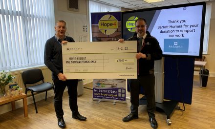 Warwickshire charity Hope4Rugby gifted £1,000 by West Midlands developer