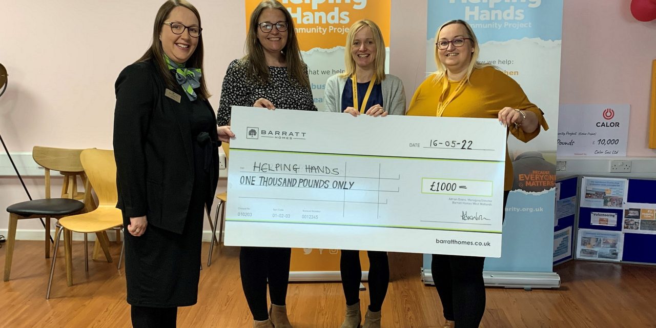 Leading homebuilder offers ‘helping hand’ to Warwickshire support network