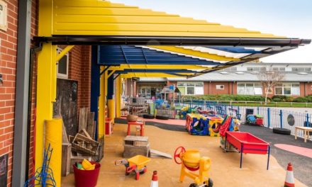 Primary schools ease overcrowding with outdoor classrooms and canopies
