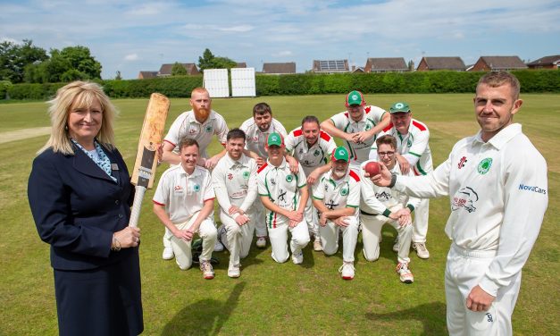 What a Jaffa: Cricket Club receives donation from Shropshire homebuilder