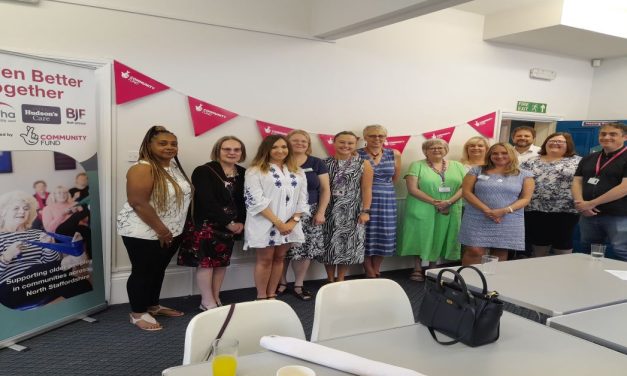 3 charities receive bumper donation from the National Lottery Community Fund for their partnership work to help older people in Staffordshire