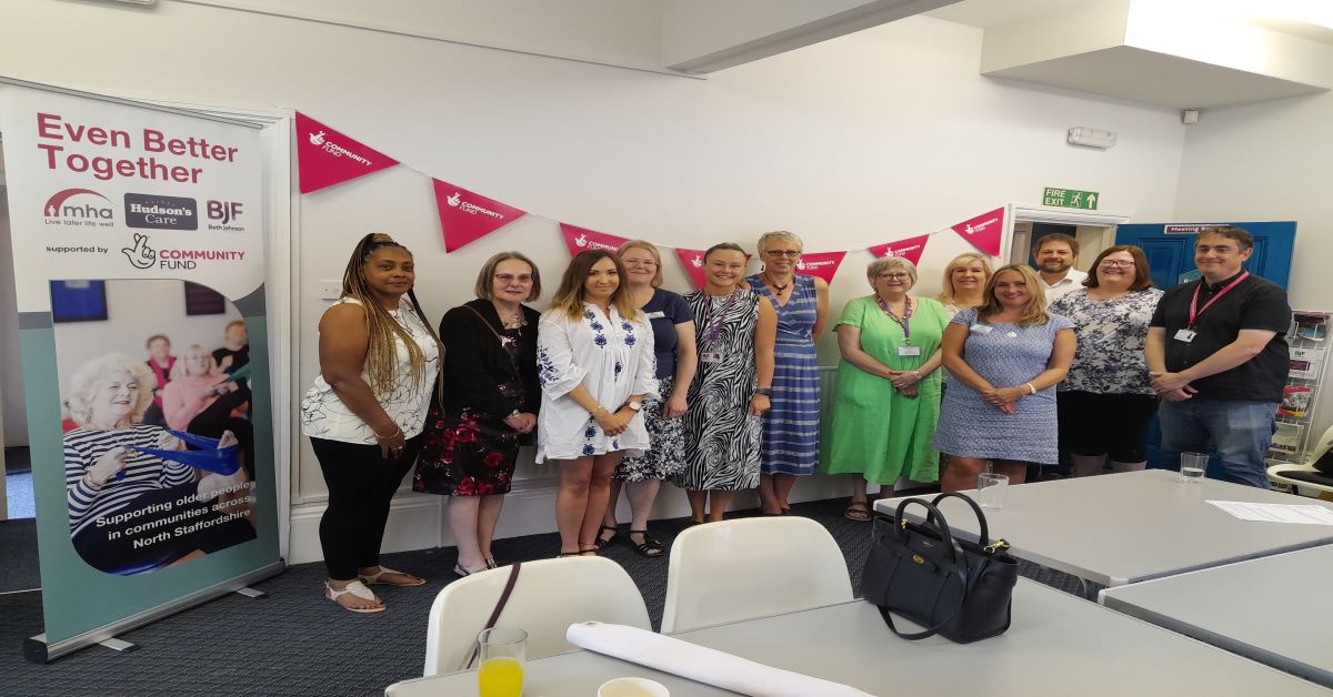 3 charities receive bumper donation from the National Lottery Community Fund for their partnership work to help older people in Staffordshire