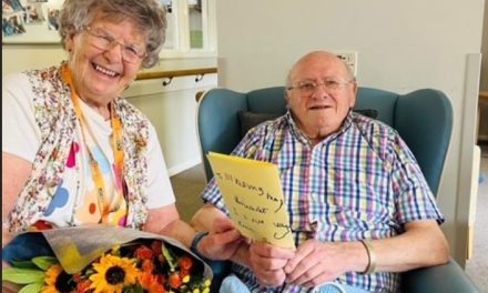 Resident at Stafford based care home celebrates 61st wedding anniversary with surprise party