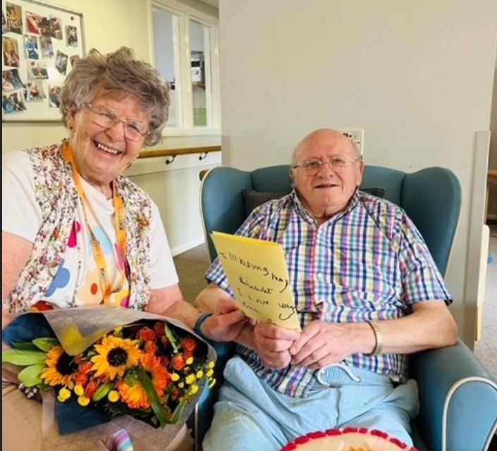 Resident at Stafford based care home celebrates 61st wedding anniversary with surprise party