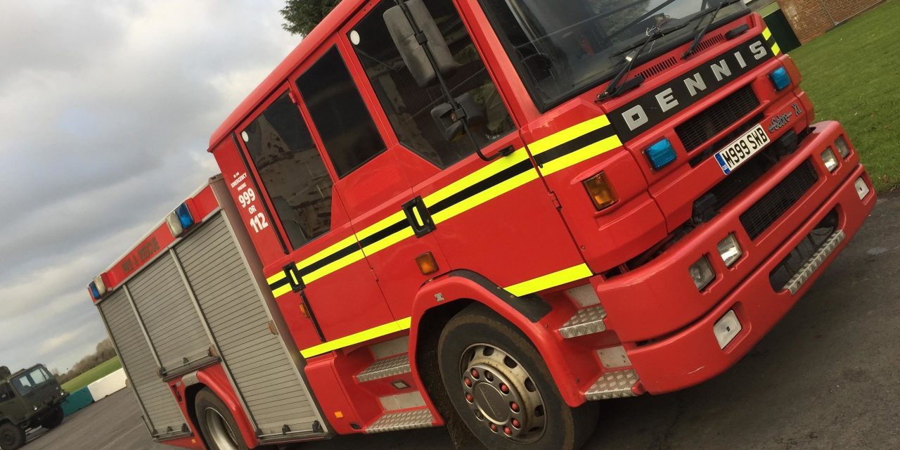 Fire engine passenger ride extinguishes police chase package in driving experience battle
