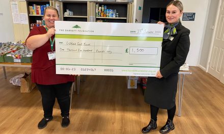 Lichfield Foodbank received £1,500 donation from local homebuilder