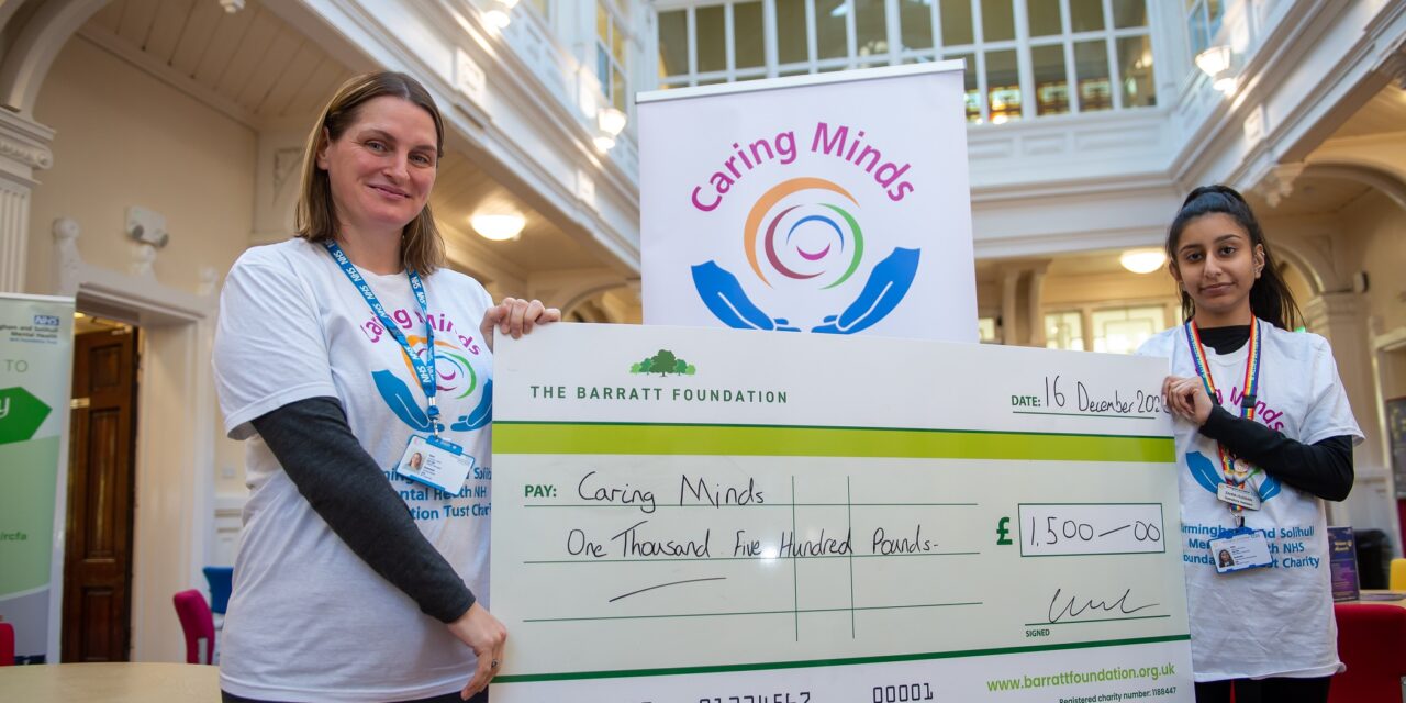 Housebuilder makes £1,500 donation to Birmingham mental health trust