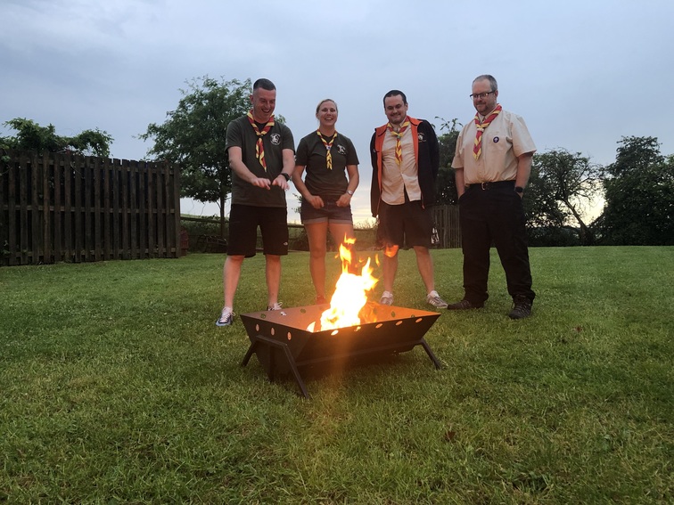 Local employer, Saint-Gobain Abrasives donates handmade fire pit to Stafford Scout group