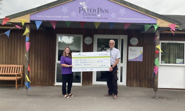 Staffordshire homebuilder makes £1,500 donation to disabled children’s charity