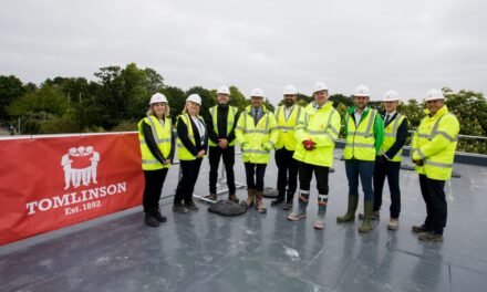 Topping out ceremony marks milestone for Alderbrook School