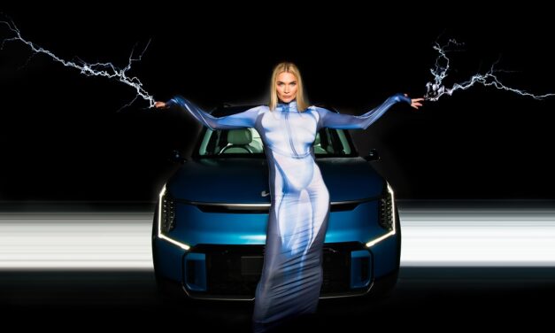 Jodie Kidd electrocuted with 1M volts for Kia EV9 launch