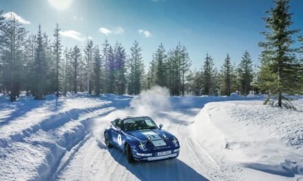Experience extreme air-cooled Porsche 911 ice driving in Santa’s back garden this January