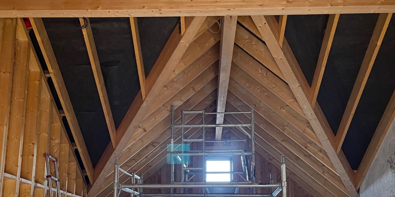 Striking vaulted Timber Frame Extension at holiday home
