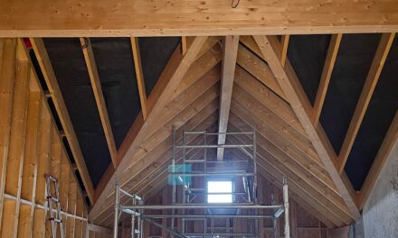 Striking vaulted Timber Frame Extension at holiday home