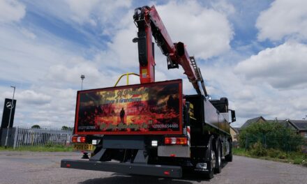 Memorial Mercedes-Benz Arocs blooms on poppy day