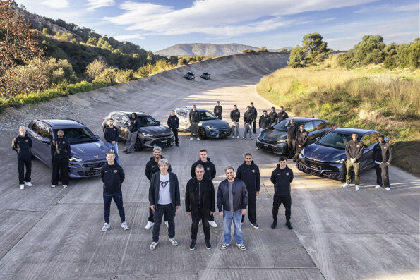 FC Barcelona players customise their new CUPRAs during an adrenaline-fuelled driving experience at the Terramar Circuit
