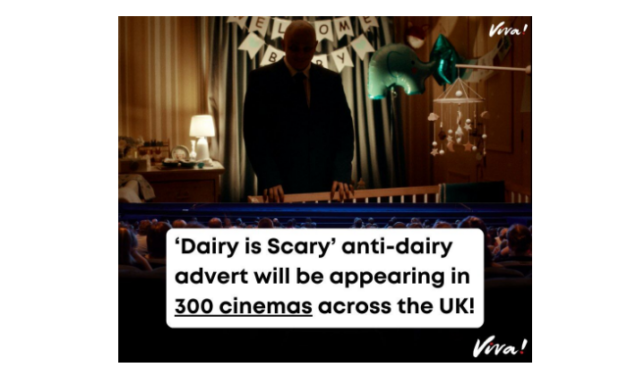Viva!’s Groundbreaking Dairy is Scary Ad to Hit Over 300 Cinemas Nationwide Now!