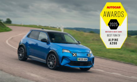 Alpine A290 named ‘Best Fun EV’ at the Autocar Awards 2025