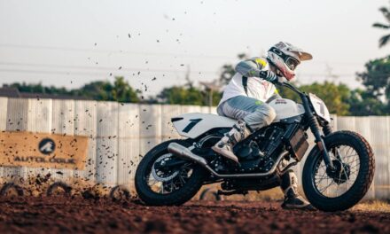 New Guerrilla 450-based Flat Tracker, the FT450, exclusively ridden at Royal Enfield Slide School