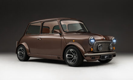 A style icon meets a motoring icon: David Gandy takes delivery of the first Wood and Pickett Mini by CALLUM