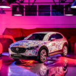 Doodle artist Luke Crump and CarFest attendees create Mazda CX-30 art car